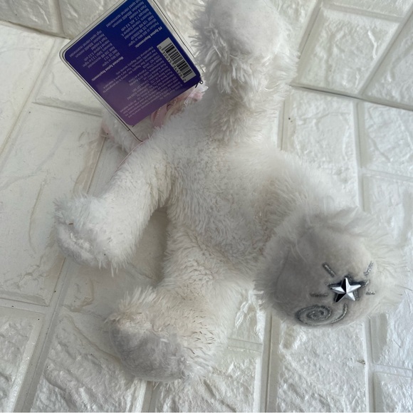 Russ Berrie Shining Stars White cat plush toy NWT code Pink Ribbon - Picture 5 of 9